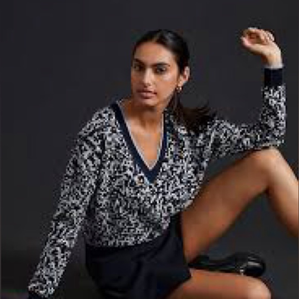 Scotch & Soda Black & Blue cotton Sweater